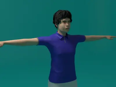 Tennis Player Man 3D model