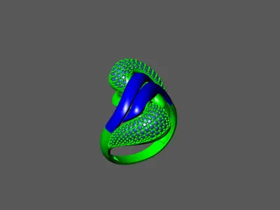 Women Ring 3D print model 10