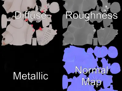 Inflatable Cartoon Elephant Model Pack for Animations and Games Low-poly 3D model