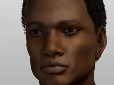 Orpheus Afro Man Zbrush Low-poly 3D model