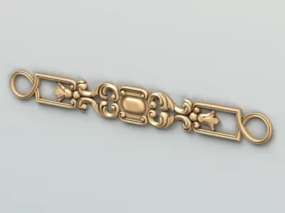 Carved decor horizontal 022 3D model