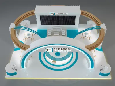 Booth Exhibition Stand a650 3D model