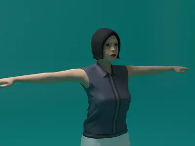 Tennis Player Woman 3D model buy