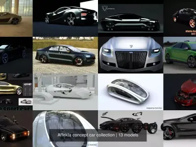 Affekta concept car collection 3D Model Pack