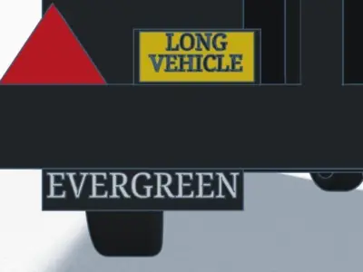 Container Trailer Evergreen 3D model