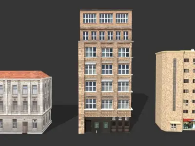 City Building Constructor Low-poly 3D model