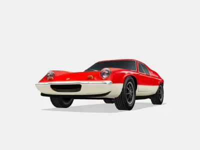 Lotus Europa 1972 Low-poly 3D model