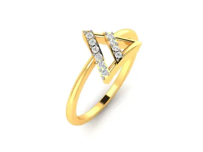 Solitaire Wedding Engagement Women Ring 3D print model