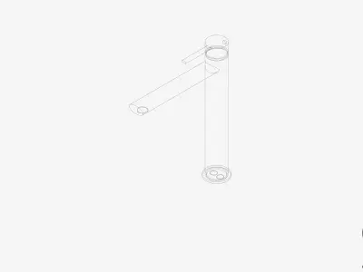 Vessel Mixer - Luxury - Sleek Oval Low-poly 3D model