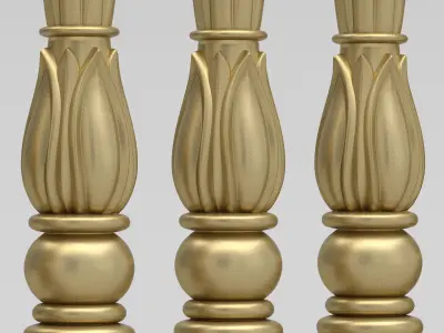 Carved Baluster 3D model get
