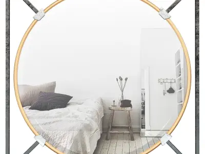Shultis Oversized Decorative Wall Accent Mirror VARK4036 3D model