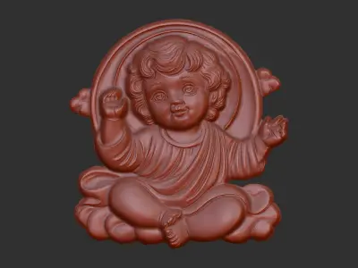 cute smile  infant jesus cnc model 3D print model