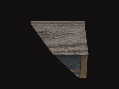 Medieval Roof Room V01 Low-poly 3D model