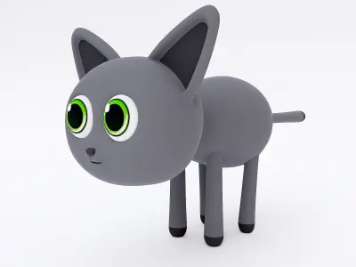 Cat cartoon 3d model 3D model