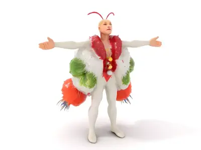 Colorful Feather Costume model pack Low-poly 3D model