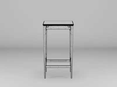 Joanna Square Barstool 40x40x75 Low-poly 3D model