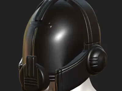Helmet plastic mask protection pollution ball shaped Low-poly  Low-poly 3D model 2