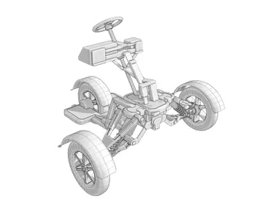 Electric Suspension Vehicle Model Design 3D model