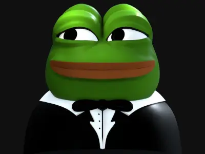 Tuxedo Pepe Low-poly 3D model