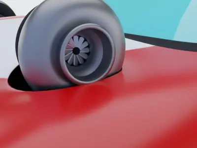 Funny Carton Car  Racing Car 3D model 3D model