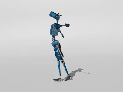 Robot Low-poly 3D model shop