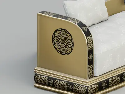 Traditional Moroccan sofa 3D model