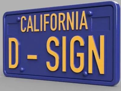 Custom Number plate 3D print model