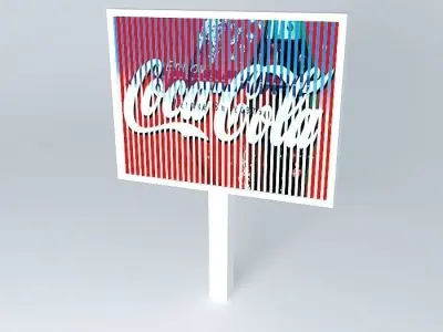 Riffled Image Billboard  Free 3D model