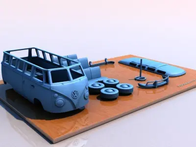VOLKSWAGEN T1 SPLIT SCREEN 1967 3D print model