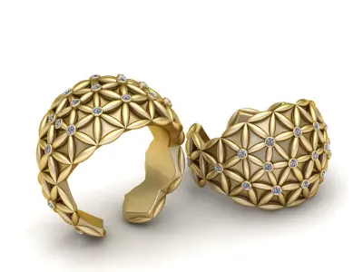 UNIQUE WOMEN DIAMOND RING 3D PRINTABLE MODEL  3D print model