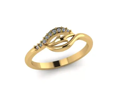 Jewelry Diamond Ring 3D Print Model 3D print model 33