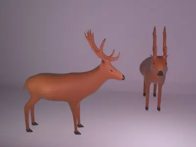 Deer model Low-poly 3D model purchase