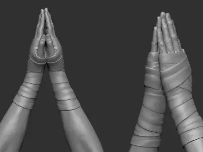 Hand Wrap Praying 3D model