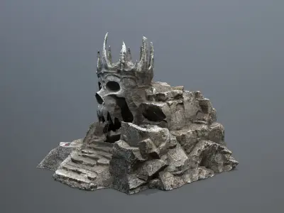 skull cave Low-poly 3D model purchase