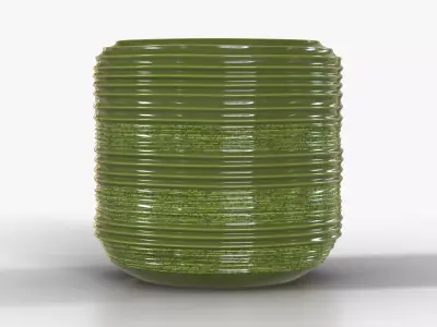 Vase Ceramic H22 Low-poly 3D model