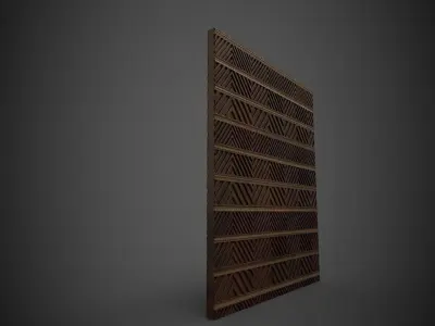 Pattern wall Low-poly 3D model