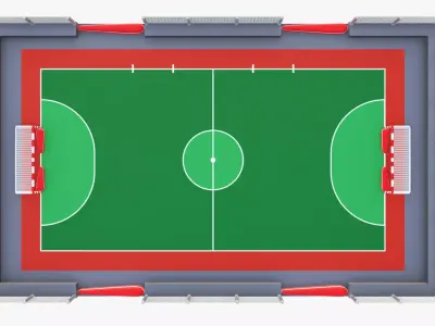 Outdoor Soccer Mini Cage Arena 3D model