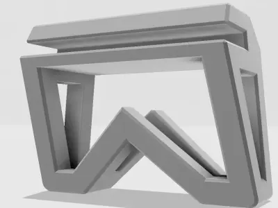 Elevate 270 Modular Screen Riser Legs 3D print model