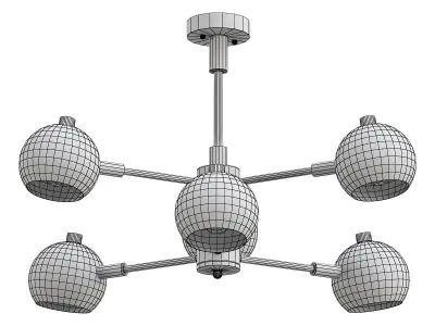 SVENN chandelier with four lights 3D model