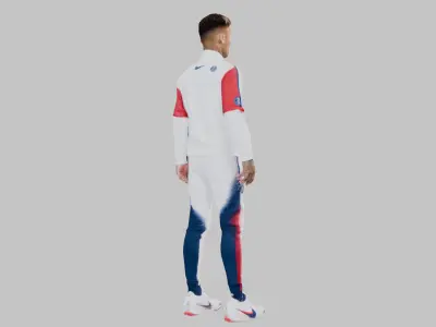 3D Football Player Fashion Icon Low-poly 3D model