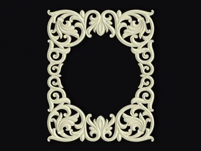Central decor ornament for furniture 3D model 493