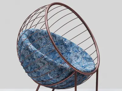 contemporary Armchair Low-poly 3D model