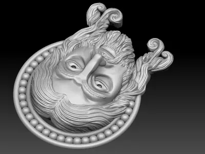 jesus christ head orthodox 3D print model