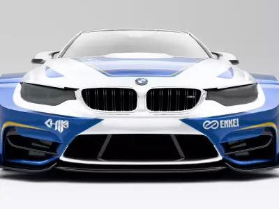 BMW M4 F82 Razor 2014 Low-poly 3D model