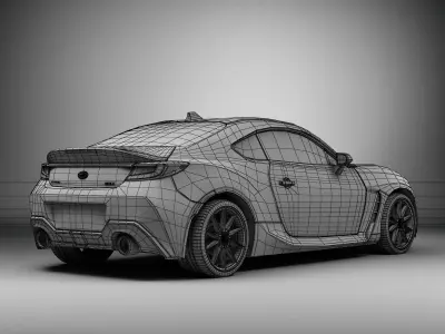 SUBARU BRZ 2022 Low-poly 3D model