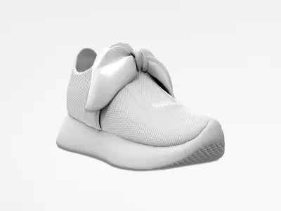 Womens Trainers with Bow Low-poly 3D model