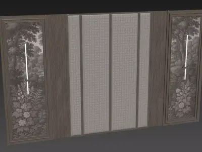 Decorative V91 Wall Panels 3D model