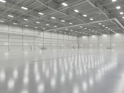 Airplane Hangar Interior 1b Low-poly 3D model