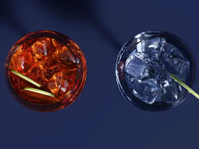 Drink Glass - Tropical Gin and Gin Tonic 3D model