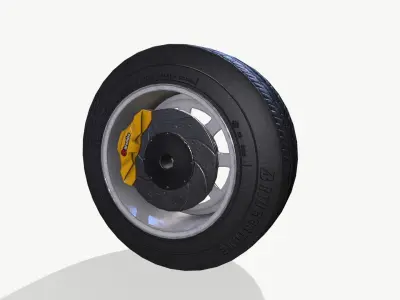 Rally wheel FS - 228 Low-poly 3D model